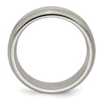 Edward Mirell Titanium Polished Triple Grooved 7mm Band Size 11.5