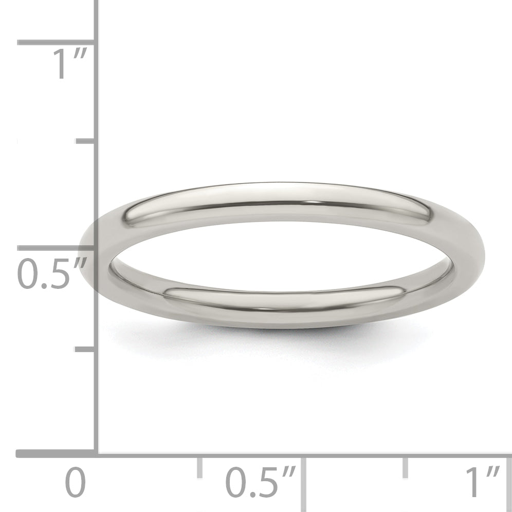 Edward Mirell Titanium Domed 2mm Polished Band Size 12