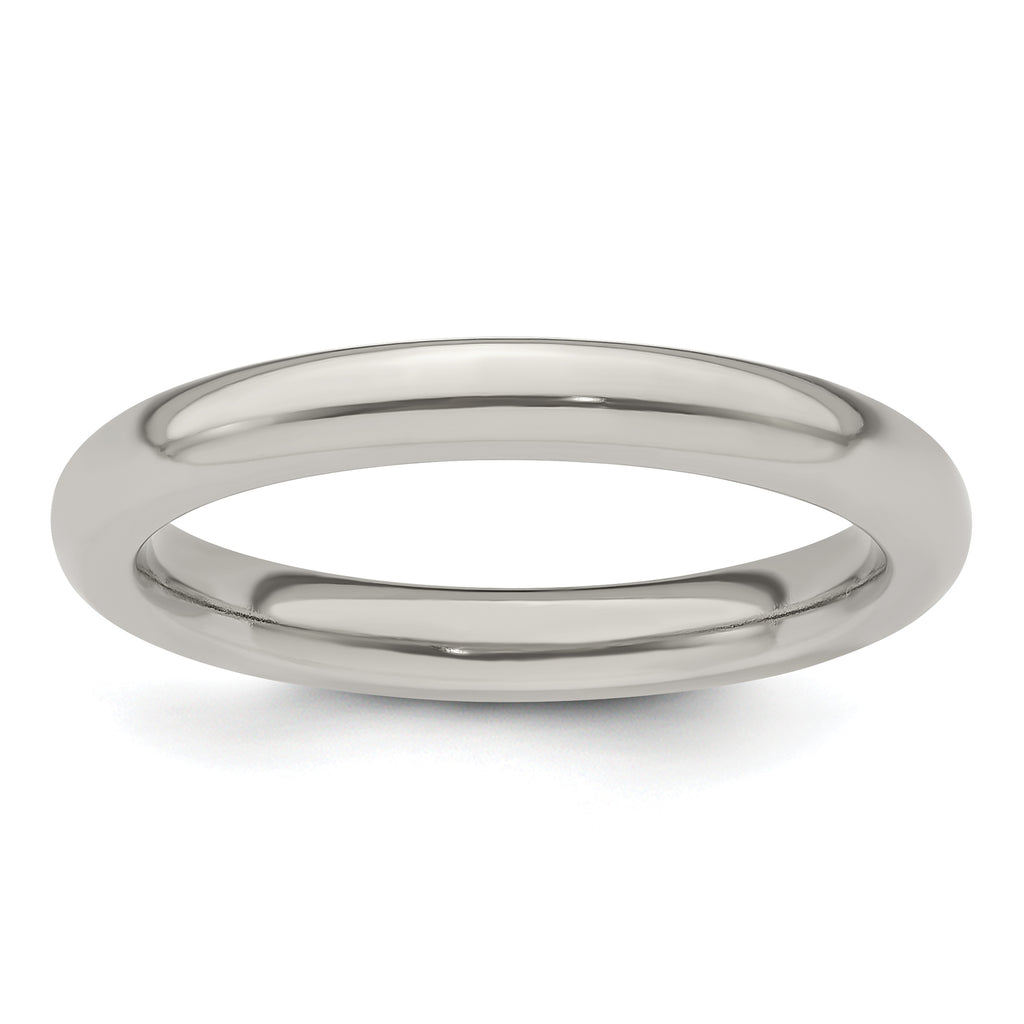 Edward Mirell Titanium Domed 3mm Polished Band