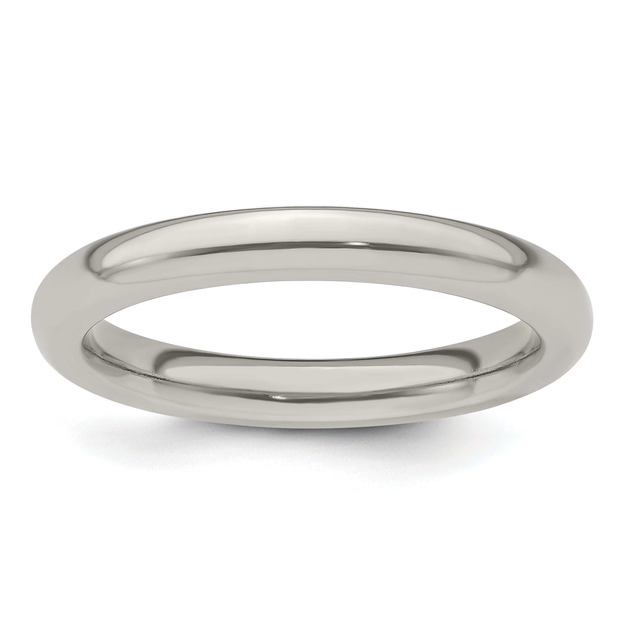 Edward Mirell Titanium Domed 3mm Polished Band