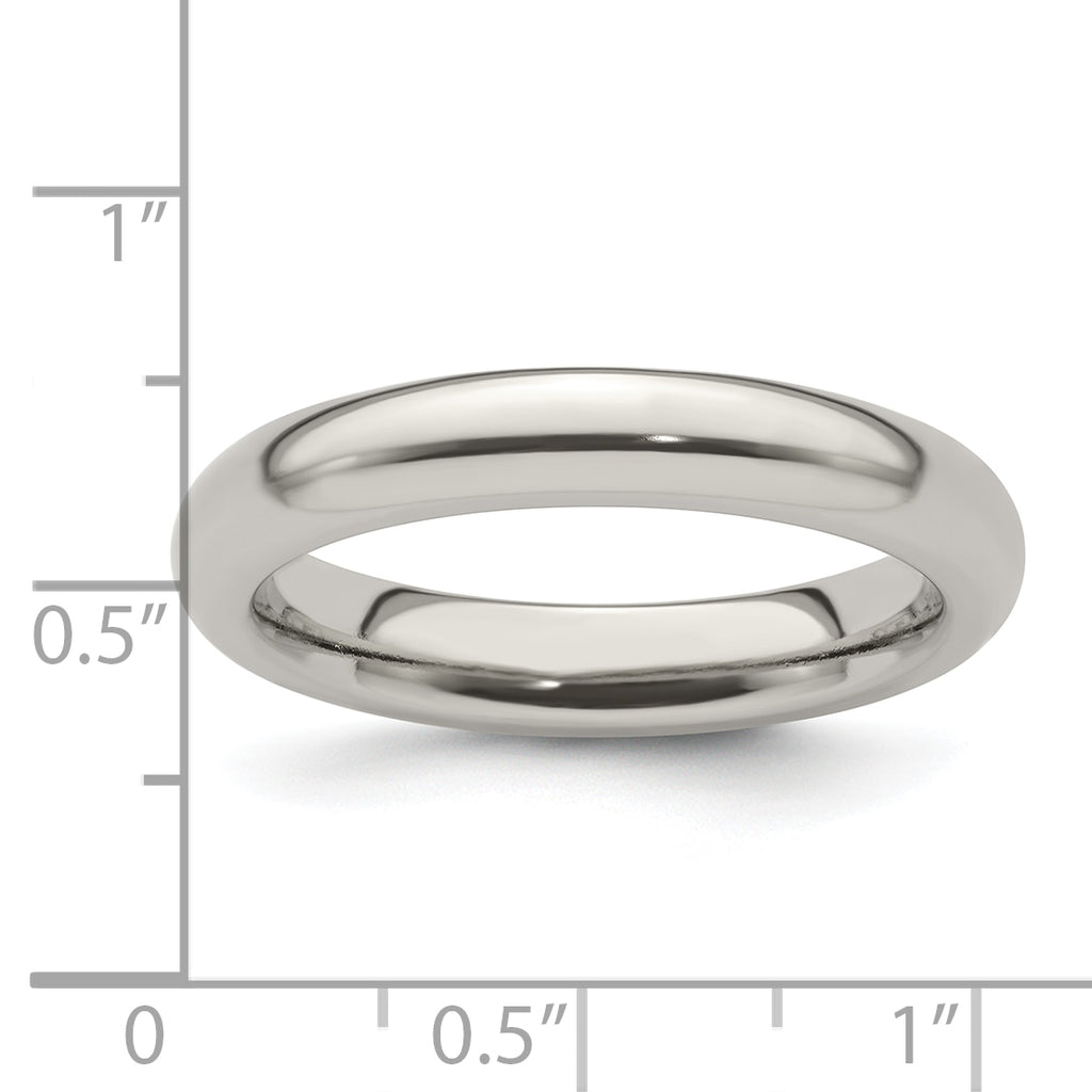 Edward Mirell Titanium Domed 4mm Polished Band
