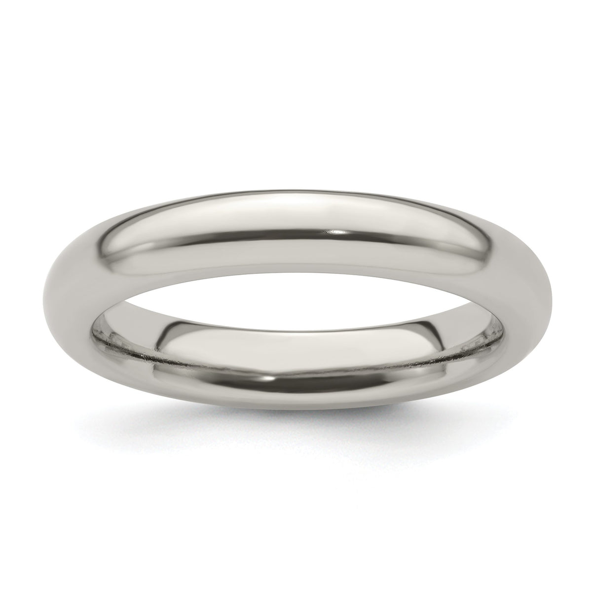 Edward Mirell Titanium Domed 4mm Polished Band, Size 5–12 - Sophia Jewelers Main image