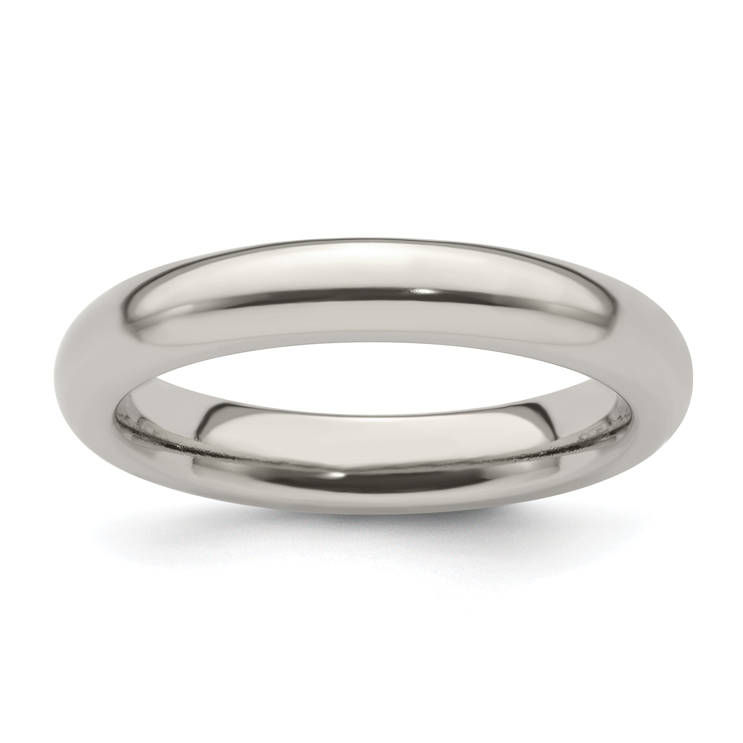 Edward Mirell Titanium Domed 4mm Polished Band Main image