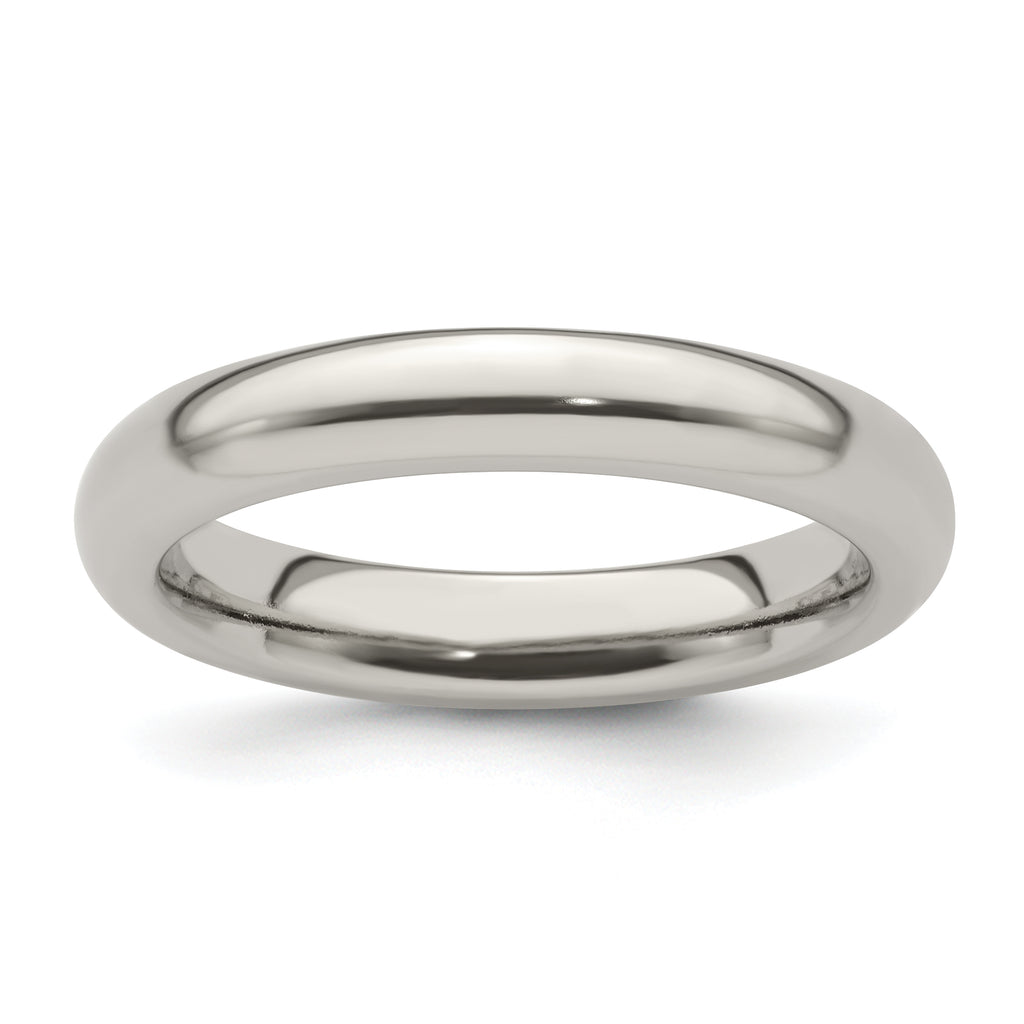 Edward Mirell Titanium Domed 4mm Polished Band