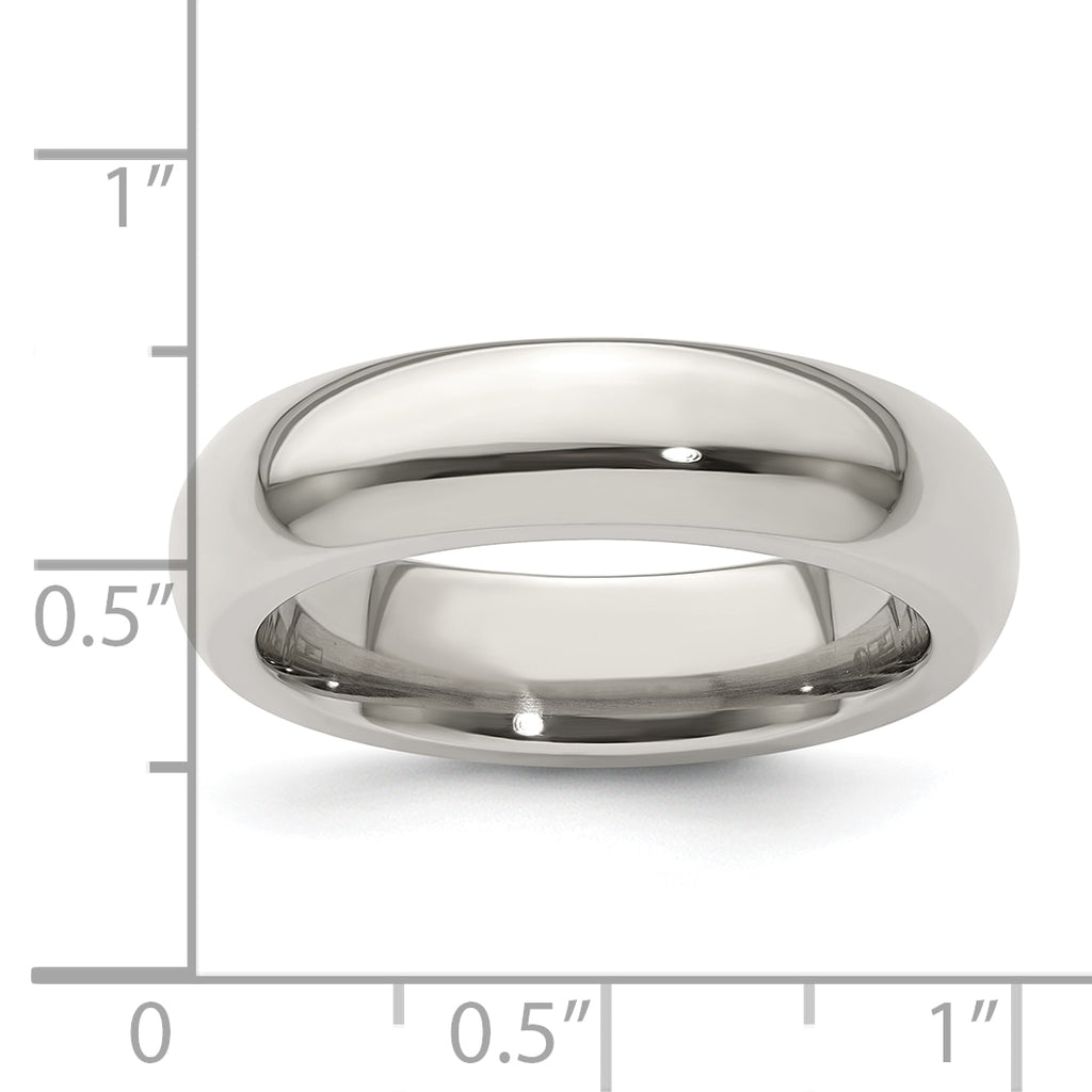 Edward Mirell Titanium Domed 5mm Polished Band