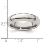 Edward Mirell Titanium Domed 5mm Polished Band
