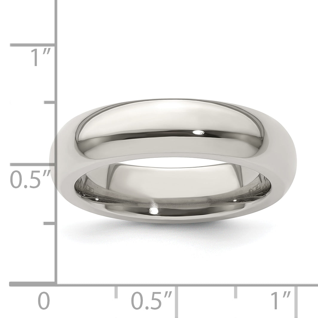 Edward Mirell Titanium Domed 5mm Polished Band