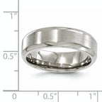 Edward Mirell Titanium Brushed/Polished Beveled Edge 7mm Band