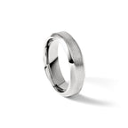 Edward Mirell Titanium Brushed/Polished Beveled Edge 4mm Band