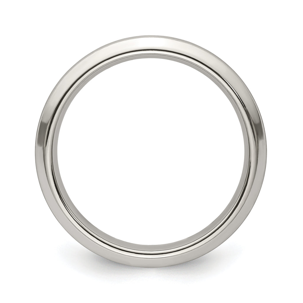 Edward Mirell Titanium Brushed/Polished Beveled Edge 4mm Band
