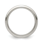 Edward Mirell Titanium Brushed/Polished Beveled Edge 4mm Band