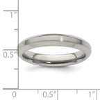 Edward Mirell Titanium Brushed/Polished Beveled Edge 4mm Band