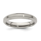 Edward Mirell Titanium Brushed/Polished Beveled Edge 4mm Band