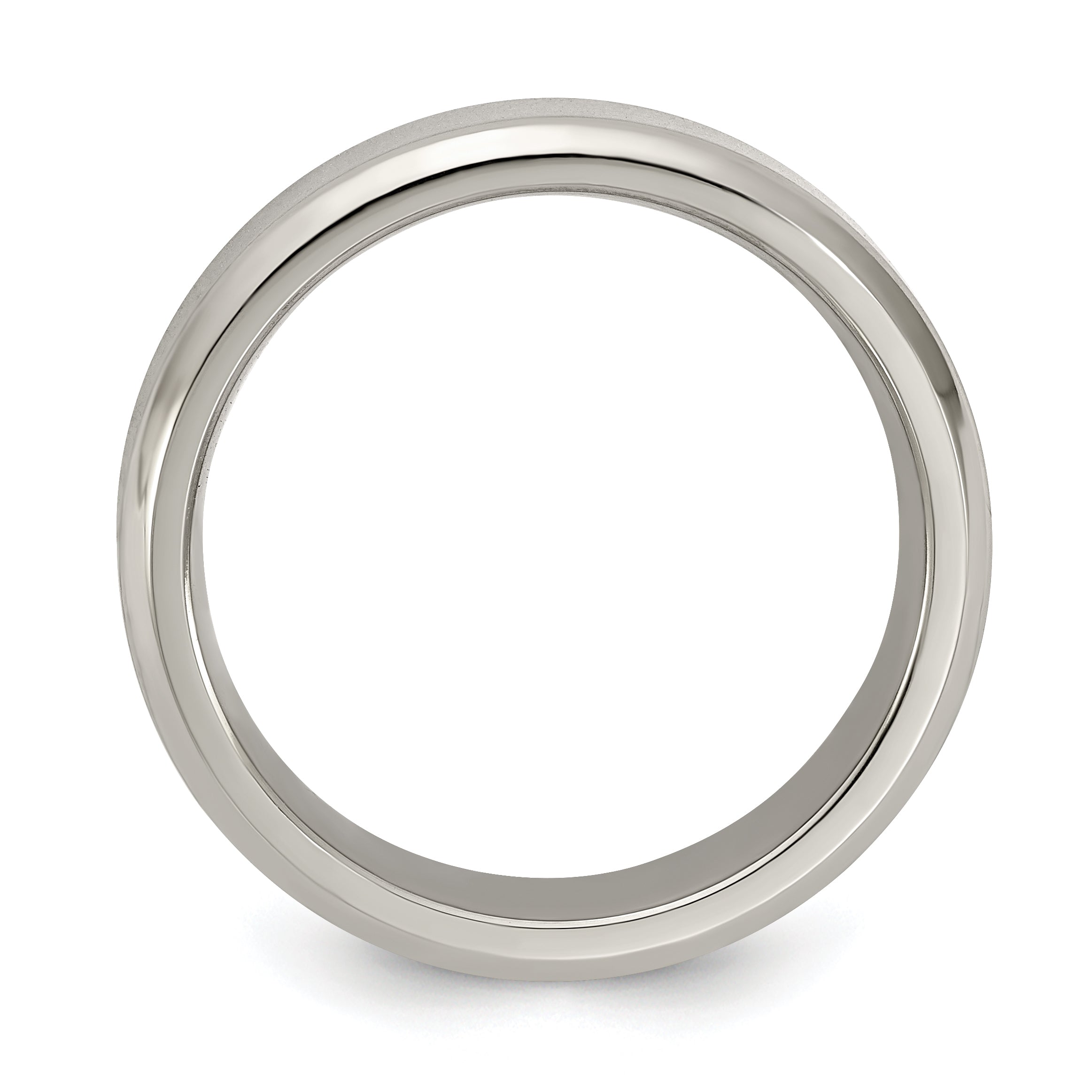 Edward Mirell Titanium Brushed/Polished Beveled Edge 6mm Band Secondary image
