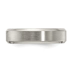 Edward Mirell Titanium Brushed/Polished Beveled Edge 6mm Band Size 8.5
