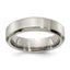 Edward Mirell Titanium Brushed/Polished Beveled Edge 6mm Band Size 8.5