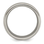 Edward Mirell Titanium Brushed/Polished Beveled Edge 7mm Band