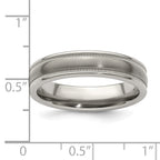 Edward Mirell Titanium Brushed/Polished Tri Dome Milgrain 5mm Band