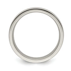 Edward Mirell Titanium Brushed/Polished Tri Dome Milgrain 6mm Band