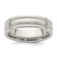 Edward Mirell Titanium Brushed/Polished Tri Dome Milgrain 6mm Band