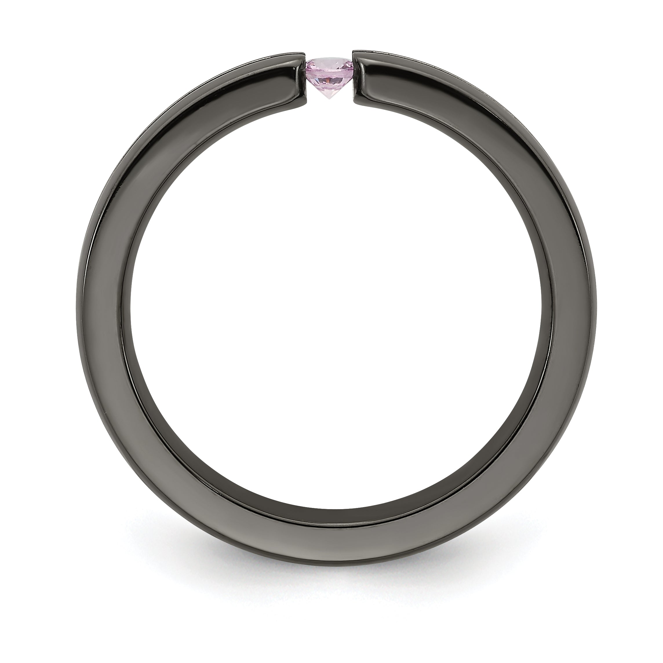 Edward Mirell Black Ti Pink Sapphire & Pink Anodized 4mm Band Secondary image