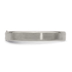 Edward Mirell Titanium Tension-set Square Rhodolite Garnet Brushed 4mm Band