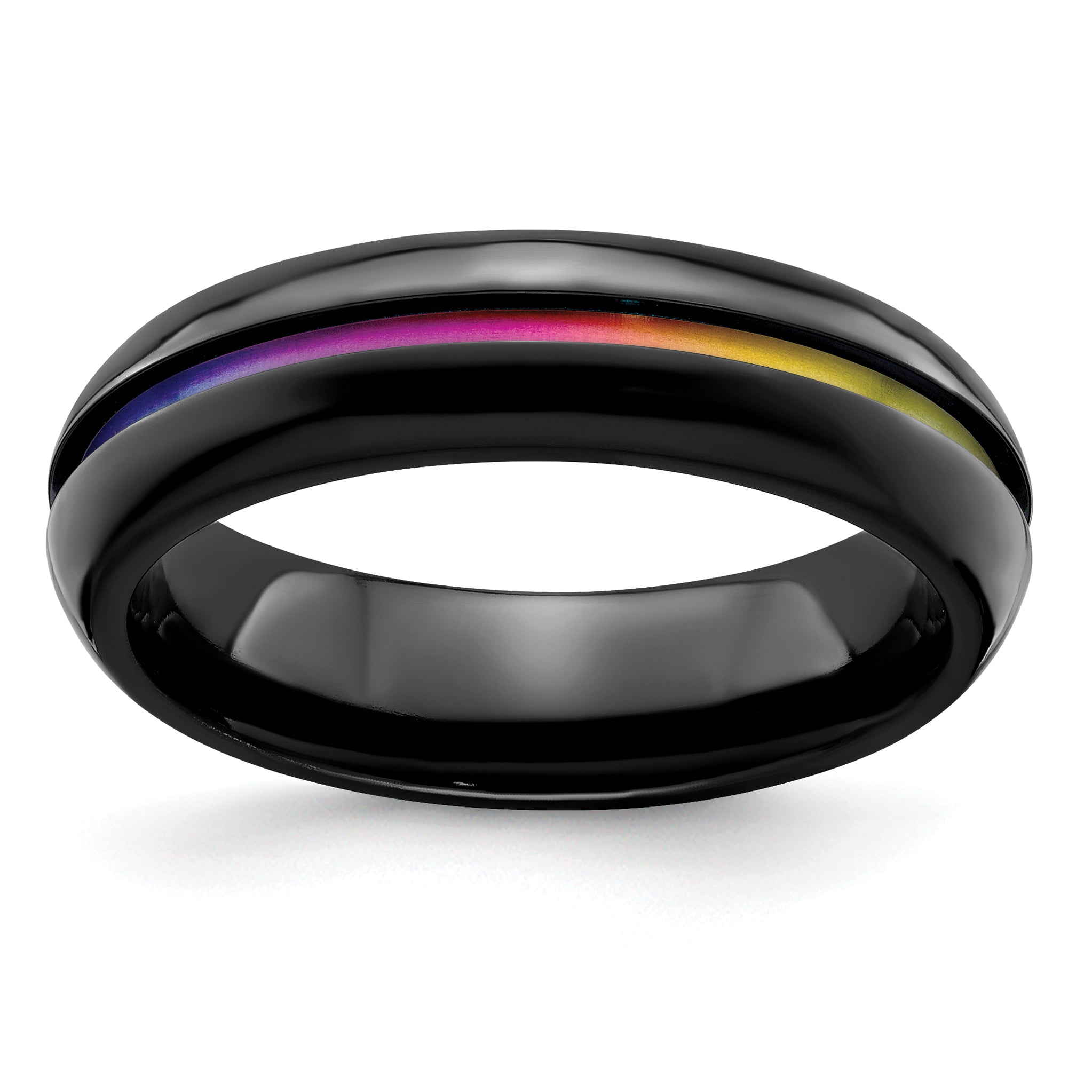 Edward Mirell Black Ti Anodized 6mm Band Main image