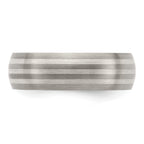 Edward Mirell Titanium with Sterling Silver Inlay Brushed 7mm Band