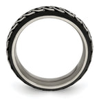 Edward Mirell Black Ti & Titanium Casted 9mm Band