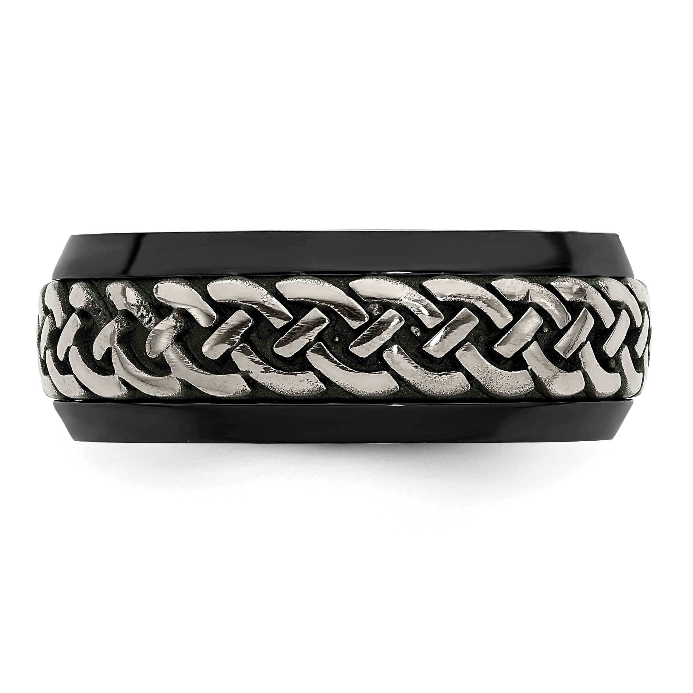 Edward Mirell Black Ti & Titanium Casted 9mm Band