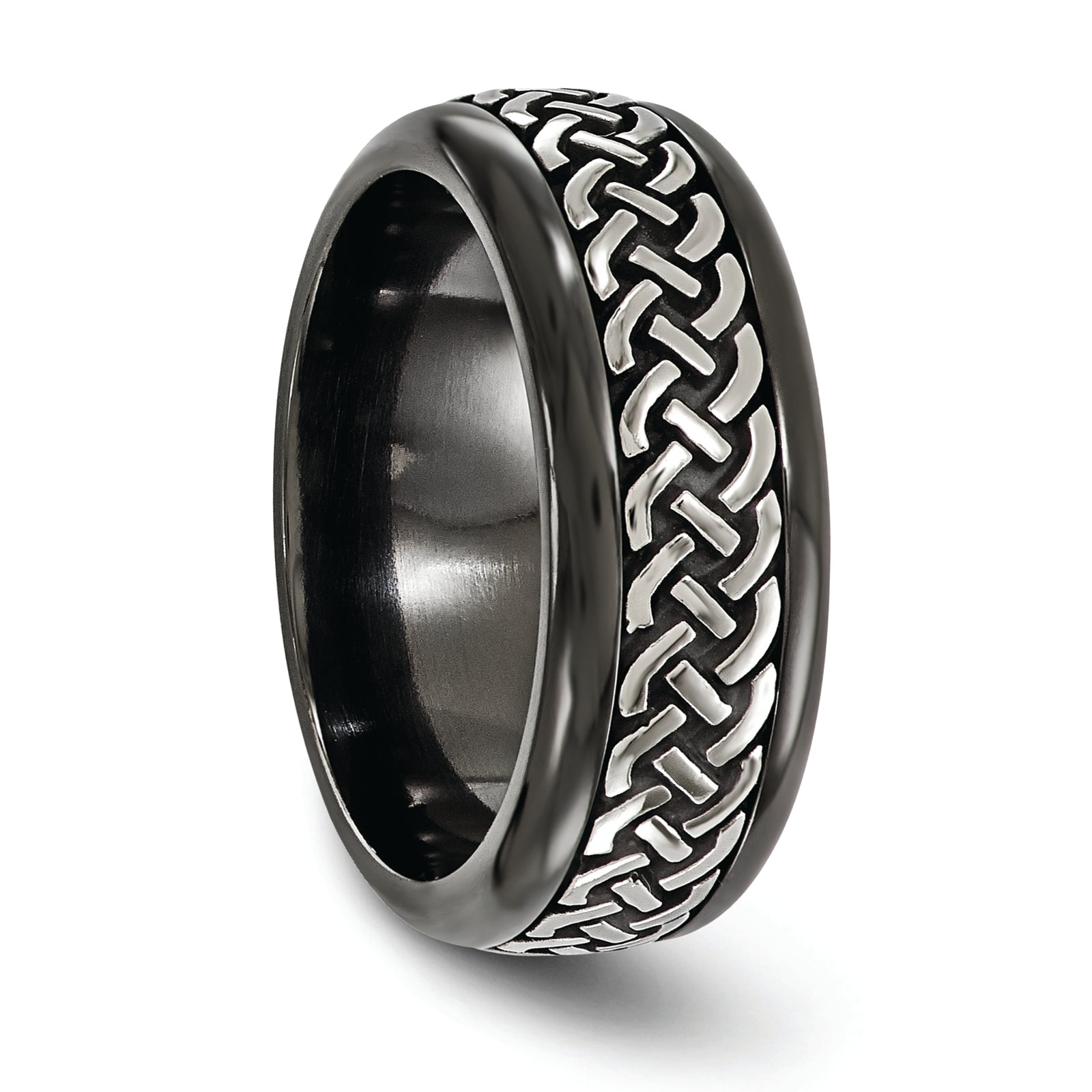 Edward Mirell Black Ti & Titanium Casted 9mm Band