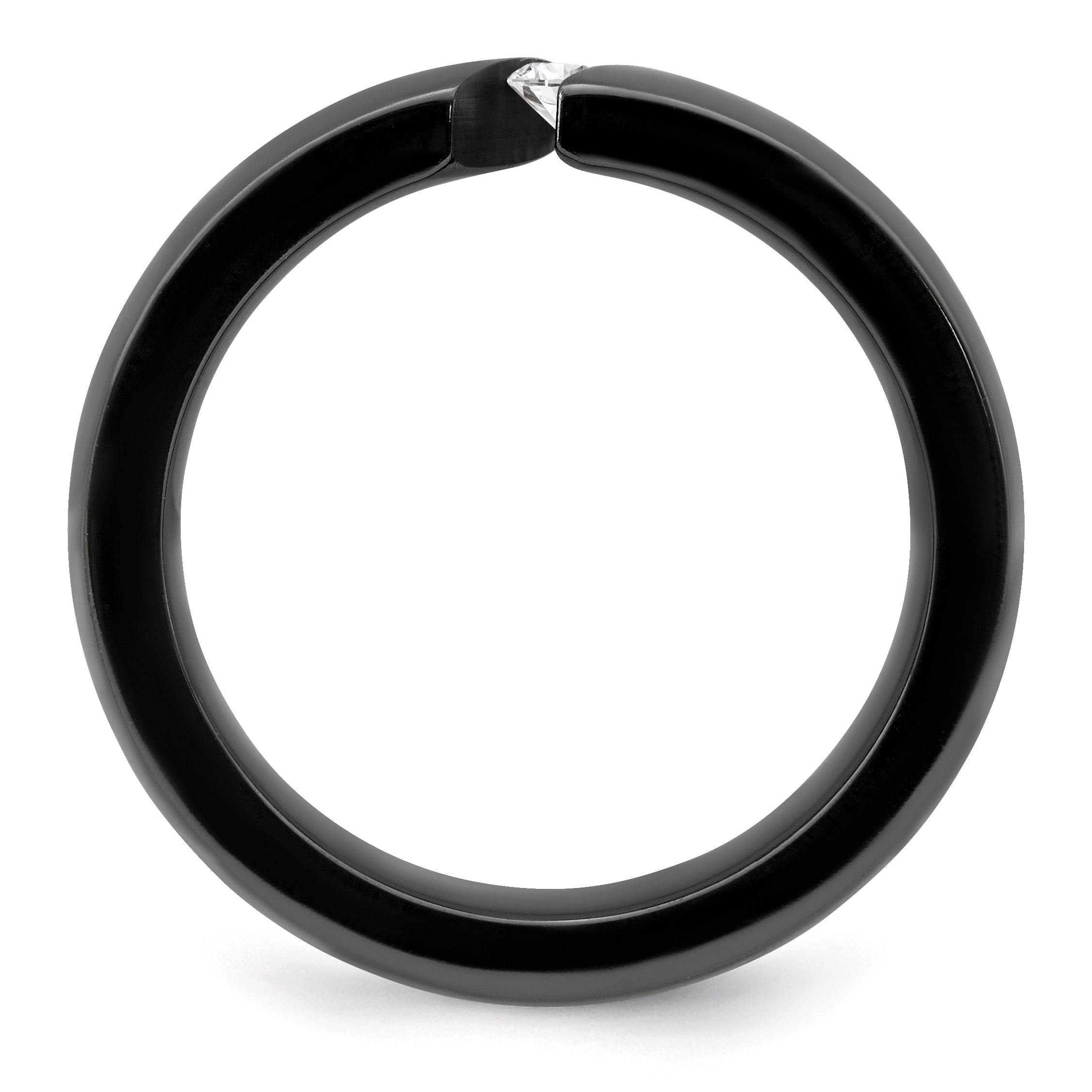Edward Mirell Black Ti .10ct Diamond 6mm Band Secondary image