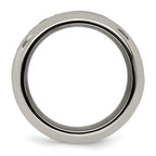 Edward Mirell Stainless Steel and Black Ti Double Cable 10.75mm Band