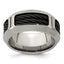 Edward Mirell Stainless Steel and Black Ti Double Cable 10.75mm Band