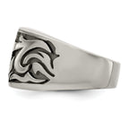 Edward Mirell Titanium Casted Design Signet Ring