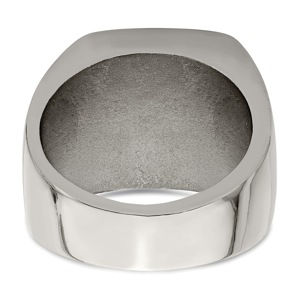 Edward Mirell Titanium Casted Design Signet Ring