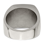 Edward Mirell Titanium Casted Design Signet Ring