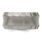 Edward Mirell Titanium Faceted Edge Brushed/Polished 12mm Concave Band