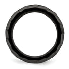 Edward Mirell Black Ti Faceted Edges Polished 12mm Ring