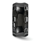 Edward Mirell Black Ti Faceted Edges Polished 12mm Ring