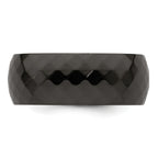 Edward Mirell Black Ti Polished Faceted 9mm Band