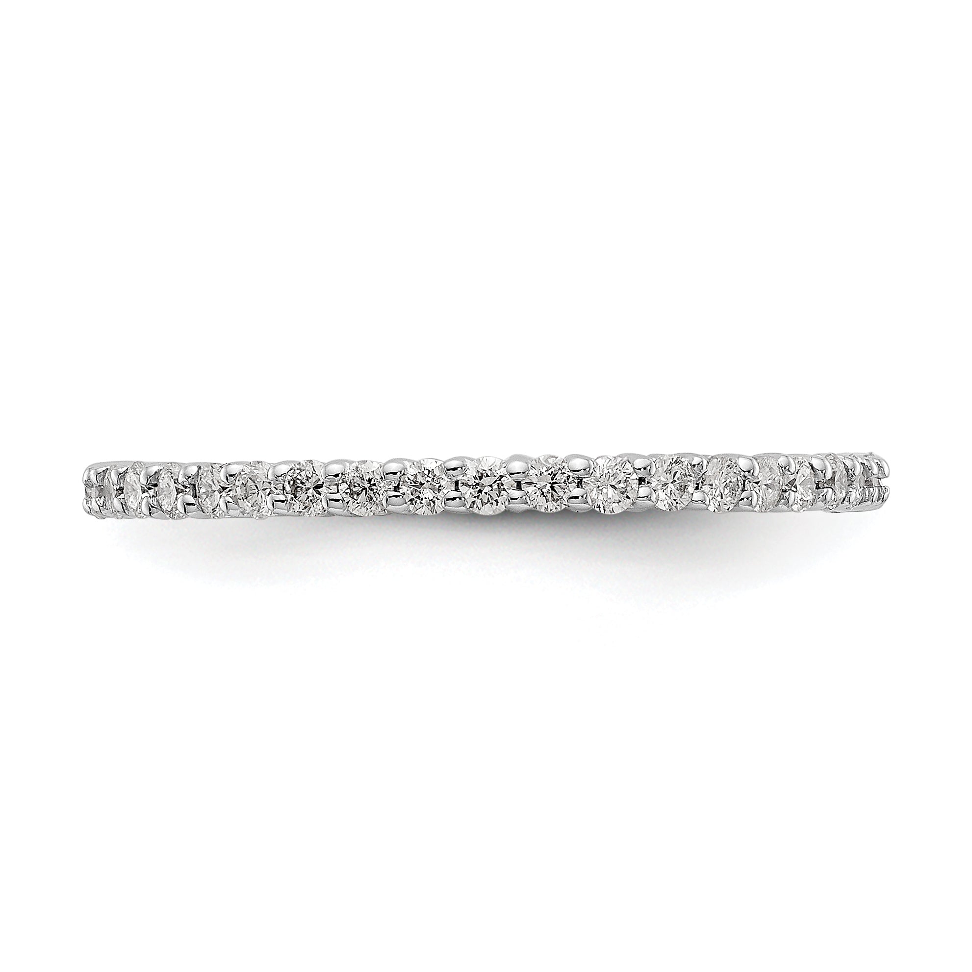 14k White Gold 1/2 carat Lab Grown Diamond VS/SI+ G+ Complete Size 9 Shared Prong Eternity Band