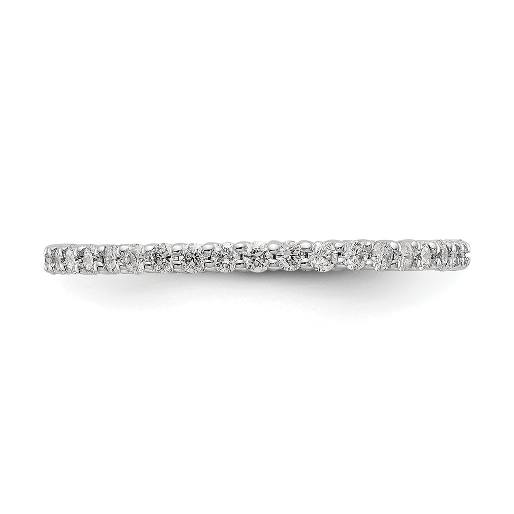 14k White Gold 1/2 carat Lab Grown Diamond VS/SI+ G+ Complete Size 9 Shared Prong Eternity Band