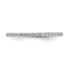 14k White Gold 1/2 carat Lab Grown Diamond VS/SI+ G+ Complete Size 9 Shared Prong Eternity Band