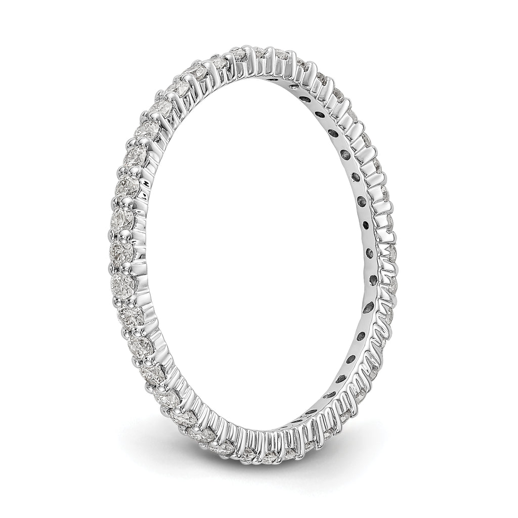 14k White Gold 1/2 carat Lab Grown Diamond VS/SI+ G+ Complete Size 9 Shared Prong Eternity Band