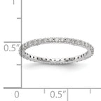 14k White Gold 1/2 carat Lab Grown Diamond VS/SI+ G+ Complete Size 9 Shared Prong Eternity Band