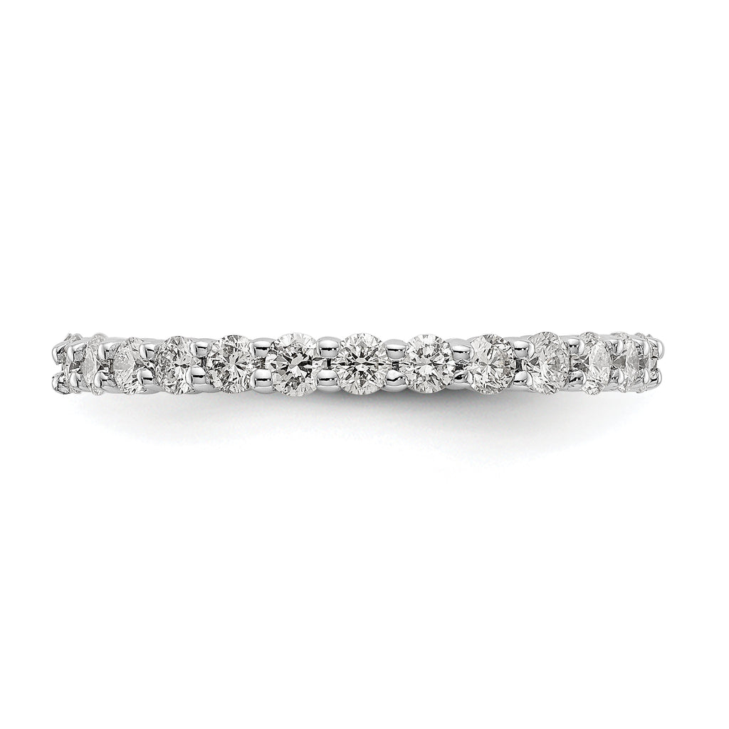 14k White Gold 1 carat Lab Grown Diamond VS/SI+ G+ Complete Size 8.5 Shared Prong Eternity Band