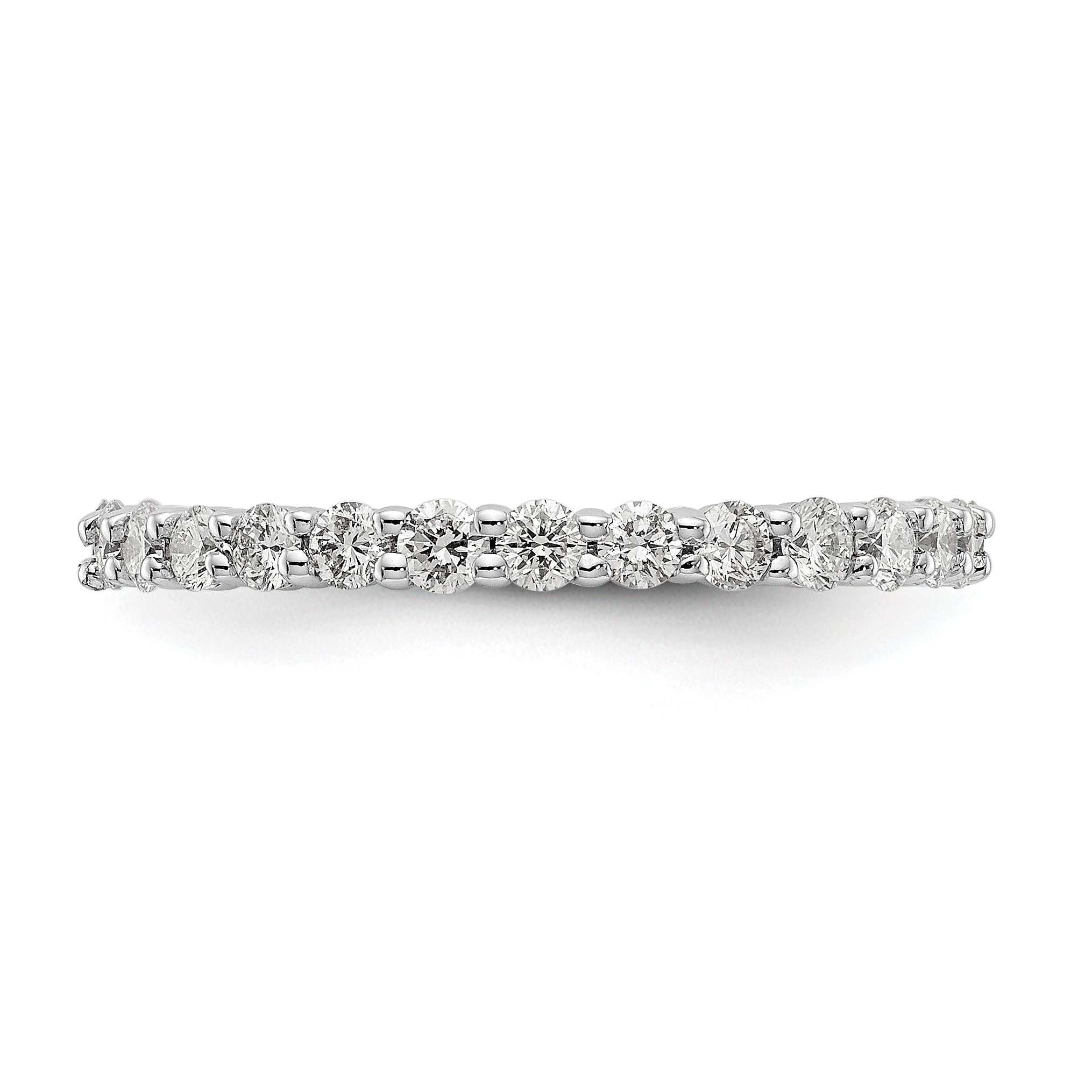 14k White Gold 1 carat Lab Grown Diamond VS/SI+ G+ Complete Size 8.5 Shared Prong Eternity Band