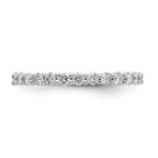 14k White Gold 1 carat Lab Grown Diamond VS/SI+ G+ Complete Size 9 Shared Prong Eternity Band