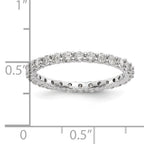 14k White Gold 1 carat Lab Grown Diamond VS/SI+ G+ Complete Size 9 Shared Prong Eternity Band